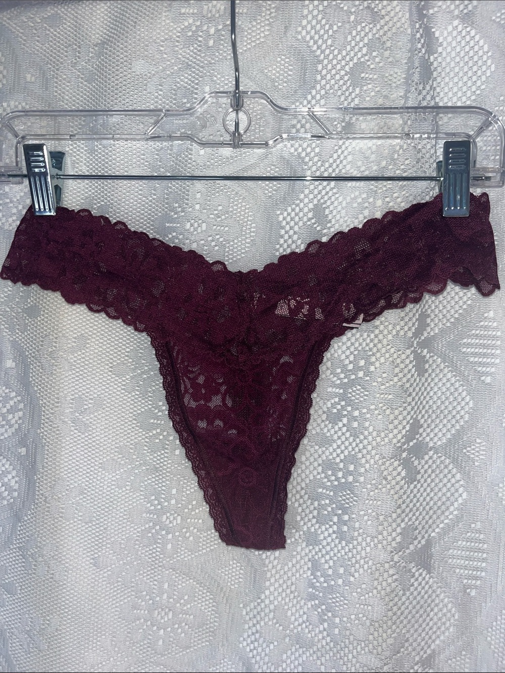 😻5for$15😻 Victoria Secret Thong Panty - Burgundy M